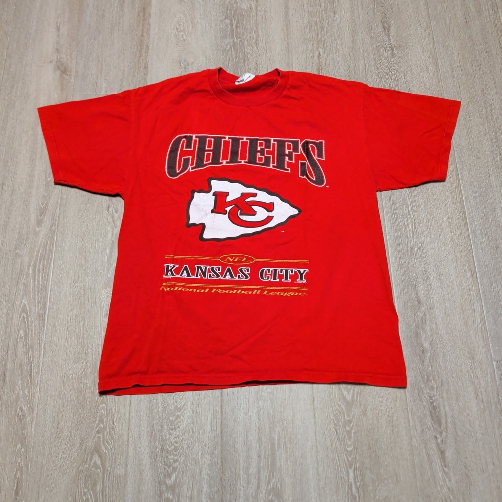 Vintage 1998 Kansas City Chiefs T-Shirt Lee Sport Red NFL Graphic Mens XL